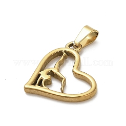 304 Stainless Steel Pendants&nbsp;STAS-Q343-10G