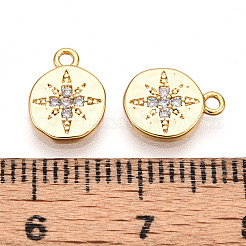 Brass Micro Pave Cubic Zirconia Charms&nbsp;KK-N261-77G