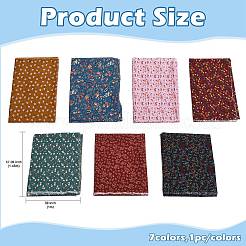 Cotton & Linen Flower Pattern Printed Fabric&nbsp;AJEW-FZC0003-01A