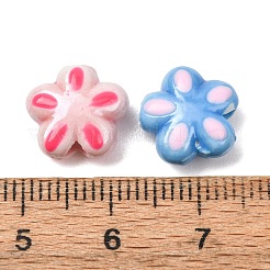 Five Petal Flower Bright Glazed Porcelain Beads&nbsp;PR-CBA4DE3-01