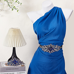 Flower Polyester & Rhinestone Embroider Thread Iron on/Sew On Patches&nbsp;AJEW-WH0596-454