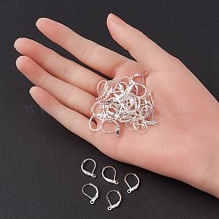 Brass Leverback Earring Findings&nbsp;KK-YW0002-05