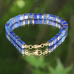 Natural Lapis Lazuli Cube Beaded Bracelets&nbsp;WGC95D4-01