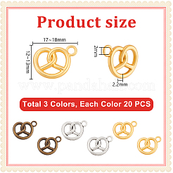 60Pcs 3 Colors Zinc Alloy Pendants&nbsp;FIND-PH0028-71