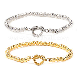 2Pcs Heart 304 Stainless Steel Link Bracelets&nbsp;ZF9724-7