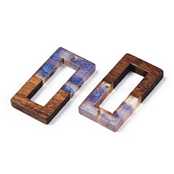 Transparent Resin & Walnut Wood Pendants&nbsp;RESI-ZX017-41