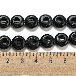 Synthetic Blue Goldstone Beads Strands&nbsp;G-P536-A18-01