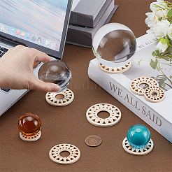 18Pcs 3 Styles Wooden Crystal Sphere Display Stands&nbsp;WOOD-UN0001-19