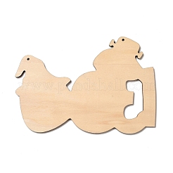 Single Face Printed Wood Big Pendants&nbsp;WOOD-I010-04F