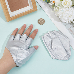 1 Pair PU Leather Half-finger Gloves&nbsp;AJEW-CL0005-75A