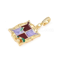 Brass Enamel Pendants&nbsp;KK-U043-12G-02