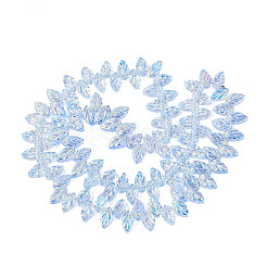 Electroplate Transparent Glass Beads Strands&nbsp;EGLA-N056-03A-09