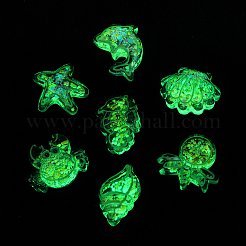 35Pcs 7 Styles Luminous Transparent Resin Paillette Cabochons&nbsp;RESI-CJ0005-33