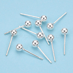 925 Sterling Silver Round Ball Stud Earrings&nbsp;STER-T005-01E
