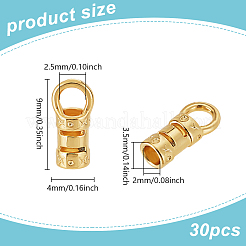 30Pcs Brass Cord Ends&nbsp;FIND-GA0007-40