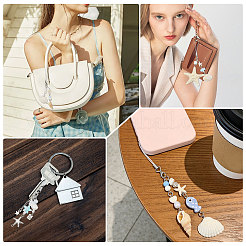 4Pcs 4 Colors Ocean Theme Iron & Resin Decoration Phone Charms Straps&nbsp;MOBA-CO0001-02