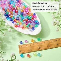 140G UV Plating Transparent Acrylic Beads&nbsp;OACR-SZ0001-54