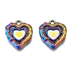 Rainbow Color Alloy Pendants Enamel Settings&nbsp;PALLOY-S180-320