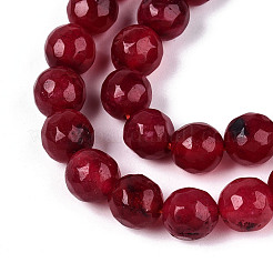 Dyed Natural White Jade Beads Strands&nbsp;X-G-T139-8mm-60-04