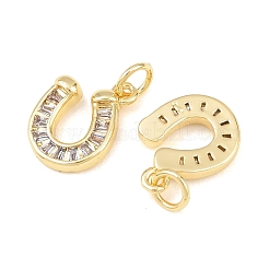Brass Micro Pave Cubic Zirconia Pendants&nbsp;KK-C162-077G