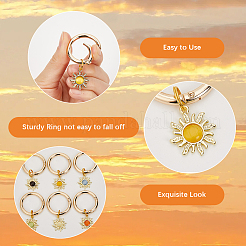 12Pcs 6 Colors Alloy Cat Eye Shoe Charms&nbsp;HJEW-CP00016