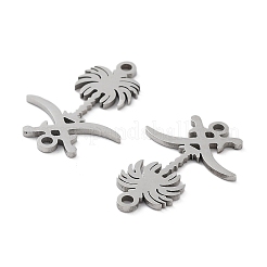 Non-Tarnish 201 Stainless Steel Connector Charms&nbsp;STAS-A090-19P
