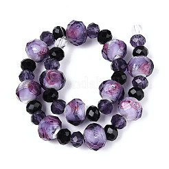 Handmade Silver Foil Glass Beads Strands&nbsp;FOIL-N029-08