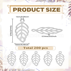200Pcs 304 Stainless Steel Charms&nbsp;STAS-LP0002-65