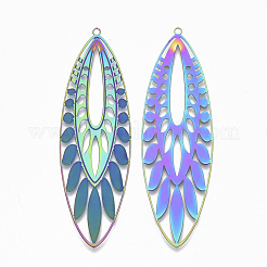 Ion Plating(IP) 304 Stainless Steel Filigree Big Pendants&nbsp;STAS-S108-75
