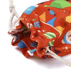Christmas Theme Cloth Printed Storage Bags&nbsp;ABAG-F010-02A-03