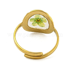Brass Adjustable Rings for Women&nbsp;RJEW-G265-10G-A01