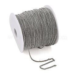 Iron Flat Double Link Chains&nbsp;CH-ZX009-5x3.5mm-P