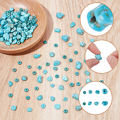 280Pcs 4 Styles Dyed Natural Magnesite and Synthetic Turquoise Beads&nbsp;G-SC0003-86
