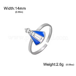 304 Stainless Steel Enamel Cuff Open Rings&nbsp;WG1A863-01
