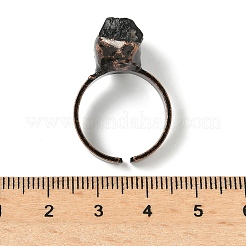 Natural Black Tourmaline Rings&nbsp;RJEW-B122-03R