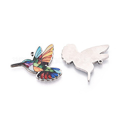 Printed 304 Stainless Steel Enamel Pendants&nbsp;STAS-N126-01P