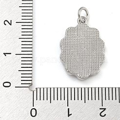 Brass Pendants with Shell and Jump Ring&nbsp;KK-D534-03P-02