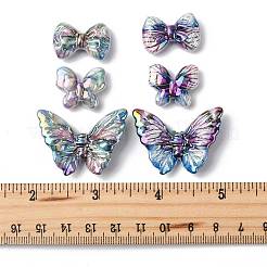 24Pcs 6 Styles UV Plating Printed Opaque Acrylic Beads&nbsp;PACR-FS0001-10