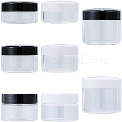 8Pcs 4 Styles 2 Colors PET Plastic Cream Jar&nbsp;CON-CN0001-15