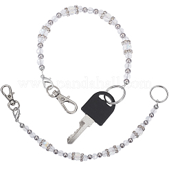 2Pcs Glass Keychain&nbsp;HJEW-SC0002-31