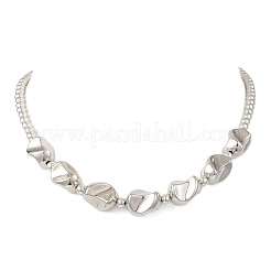 CCB Plastic Nuggets and Round Beaded Necklaces for Women&nbsp;NJEW-JN05754