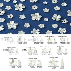 12 Styles ABS Plastic Imitation Pearl & Resin Bead Caps&nbsp;DIY-CJ0002-40