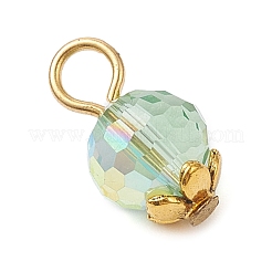 Transparent Electroplate Glass Charms&nbsp;PALLOY-JF04305