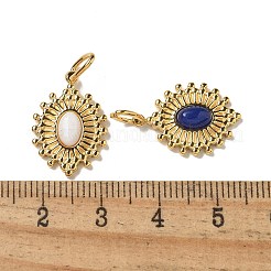Ion Plating(IP) 304 Stainless Steel with Natural & Synthetic Gemstone Pendants&nbsp;STAS-G351-20G