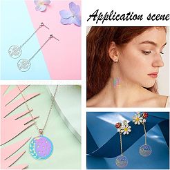 48Pcs 12 Style 201 Stainless Steel Filigree Pendants&nbsp;STAS-UN0023-50