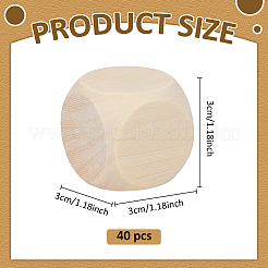 Schima Wood Blank Dice&nbsp;WOOD-WH0124-154A