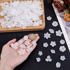 280Pcs 14 Styles Transparent Acrylic Bead Caps&nbsp;FACR-AR0001-03