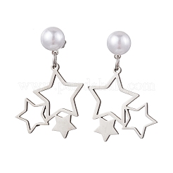 6 Pairs 6 Styles 201 Stainless Steel Stud Earrings&nbsp;EJEW-JE06342