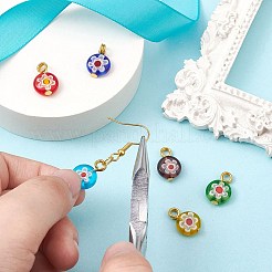 Handmade Millefiori Glass Pendants&nbsp;PALLOY-CJ00001