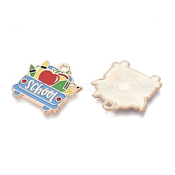 Back to School Alloy Enamel Pendants&nbsp;ENAM-Q004-01KCG-26